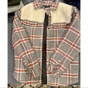 Cat and jack Flannel jacket size L 12/14